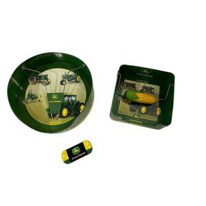 John Deere Picnic Theme Set Plate Holder, Napkin & Toothpick Holder John Deere